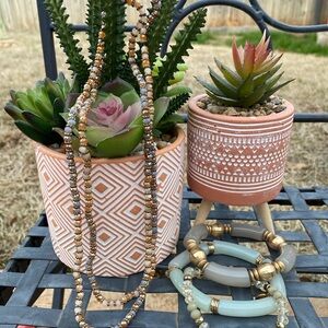 Beaded Necklace and Bracelet Set **WILL NOT SEPARATE - SOLD TOGETHER**